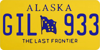 AK license plate GIL933
