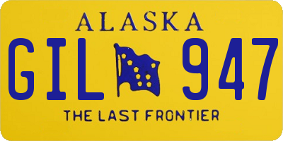 AK license plate GIL947