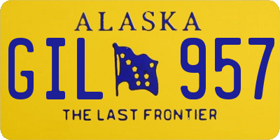 AK license plate GIL957