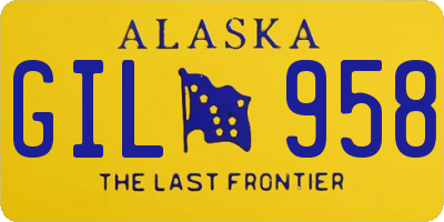 AK license plate GIL958