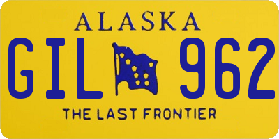AK license plate GIL962