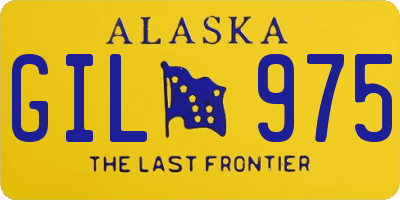 AK license plate GIL975