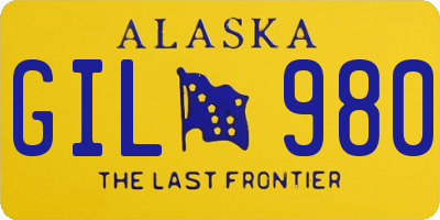 AK license plate GIL980
