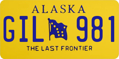 AK license plate GIL981
