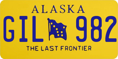 AK license plate GIL982