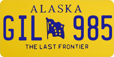 AK license plate GIL985