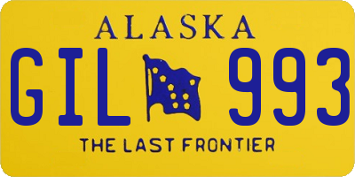 AK license plate GIL993