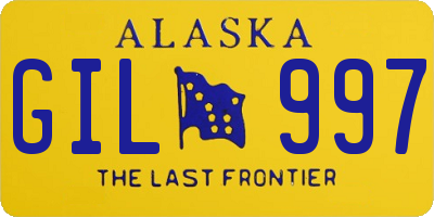 AK license plate GIL997