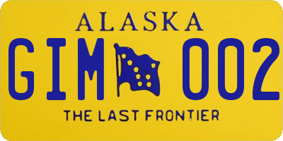AK license plate GIM002
