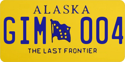 AK license plate GIM004