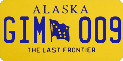 AK license plate GIM009