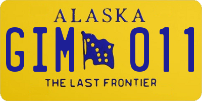 AK license plate GIM011