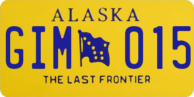 AK license plate GIM015