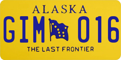 AK license plate GIM016