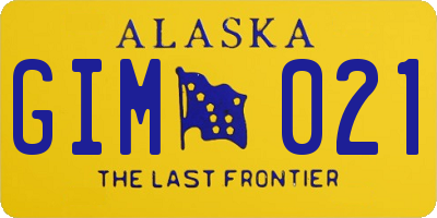 AK license plate GIM021