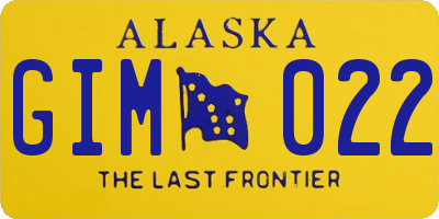 AK license plate GIM022