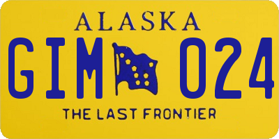 AK license plate GIM024