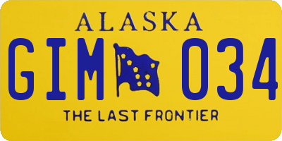 AK license plate GIM034
