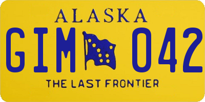 AK license plate GIM042