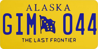 AK license plate GIM044