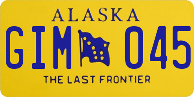 AK license plate GIM045