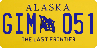 AK license plate GIM051