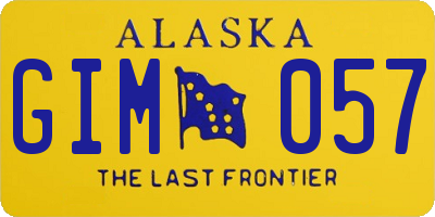 AK license plate GIM057