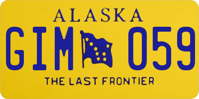 AK license plate GIM059