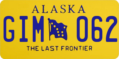 AK license plate GIM062