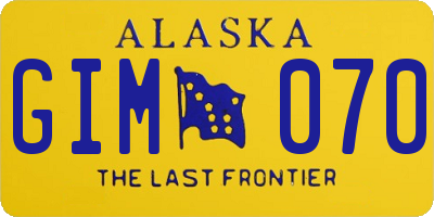 AK license plate GIM070
