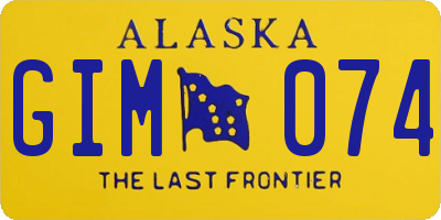 AK license plate GIM074