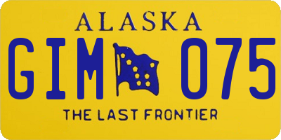 AK license plate GIM075