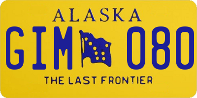 AK license plate GIM080