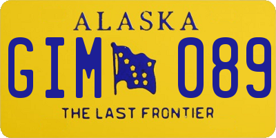 AK license plate GIM089