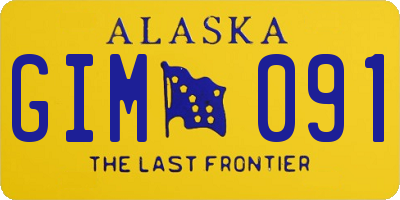 AK license plate GIM091