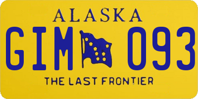 AK license plate GIM093