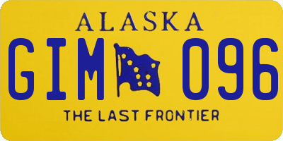 AK license plate GIM096