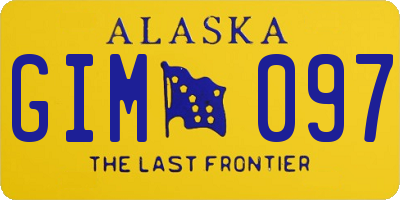 AK license plate GIM097