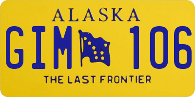AK license plate GIM106