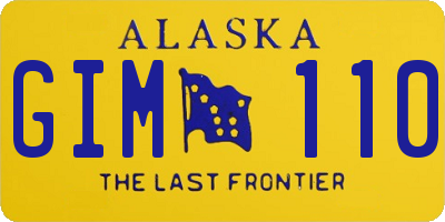 AK license plate GIM110