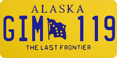 AK license plate GIM119