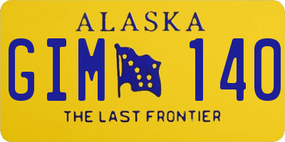 AK license plate GIM140