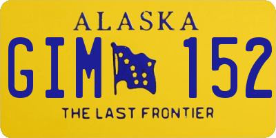 AK license plate GIM152