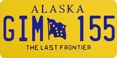 AK license plate GIM155