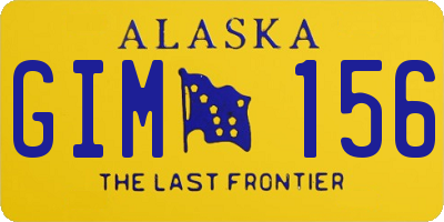 AK license plate GIM156
