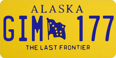 AK license plate GIM177