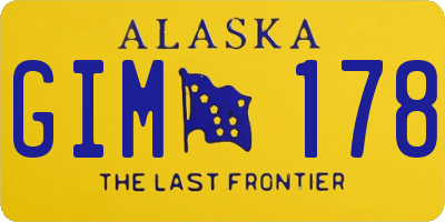 AK license plate GIM178