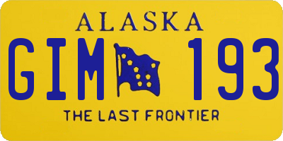 AK license plate GIM193