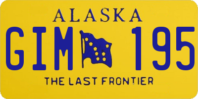 AK license plate GIM195