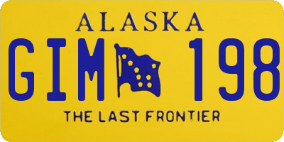 AK license plate GIM198